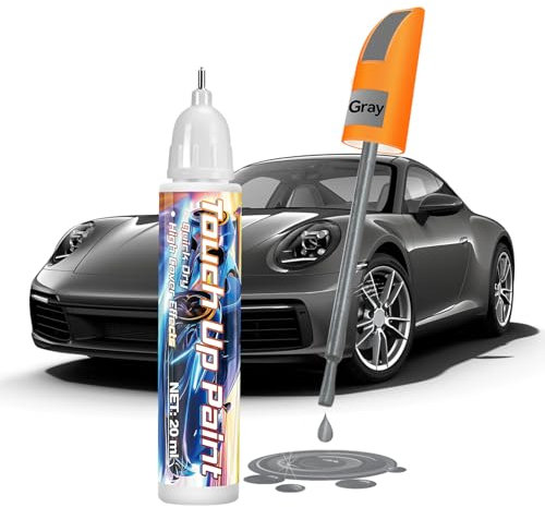 AstraVox Rimuovi Graffi Auto, 20ml Penna Ritocco Carrozzeria, 2-In-1 Ritocco Vernice Auto, Efficace Nella Riparazione Dei Graffi, Adatta Per Car, Biciclette, Motociclette, Facile Da Usare (Grigio)