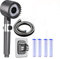 Pommeau de Douche Haute Pression, Pommeau Douche Economie Deau 4 Types de Jets Pommeau de Douche Anti Calcaire avec Tuyau Douche 1.5M et Support de Douche