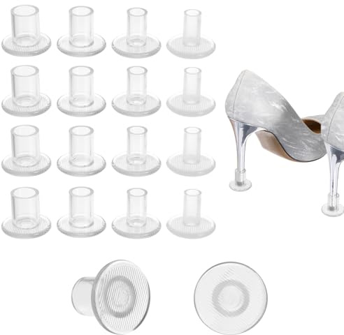 Giantree 8 par hälskydd höga klackar, högklackade skydd, hälskyddskåpor, hälskydd, hälskydd för bröllop, gräs, ojämna golv, transparent X S, M, L