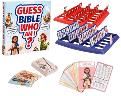 Adivina Quién De La Biblia Juego De Mesa,Clásico 24 Personajes Juguetes Divertidos Para Desarrollo | Juegos De Fiesta Cristianos | para Trabajo Oficina Escuela Hogar Familia Cumpleaños Amigos Reunione