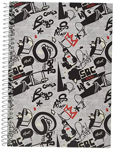 TOTTO AC92IND025-1820Z-9G1 Cuaderno A5 Tapa Forrada Estampado Multicolor Waller