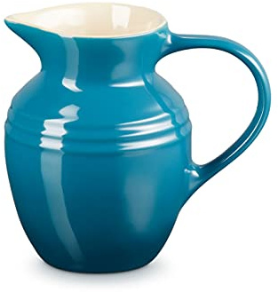 Le Creuset Stoneware Breakfast Jug, 600 ml, 550 g, Deep Teal, 70903066420002