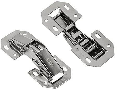 MS Beschläge Charnière articulée - 1 paire de charnières à clapet - 90° - Charnière à visser nickelée