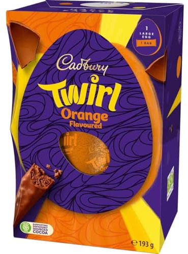 Cadbury Uovo di Pasqua grande, 198 g, arancione
