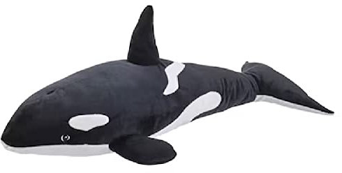 Blåvingad Plüschtier, Orca Maschinenwäsche bei 40 °C, Schwarz/Weiß, 60 cm, Geschenk für Jungen oder Mädchen
