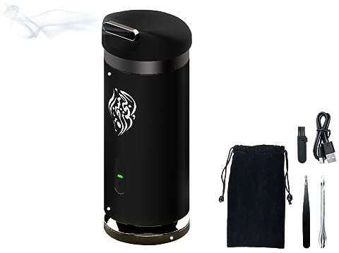 Hitopin Bakhoor elektrisk rökelsebrännare för bil och hem, USB-laddning, elektronisk arabisk (svart)