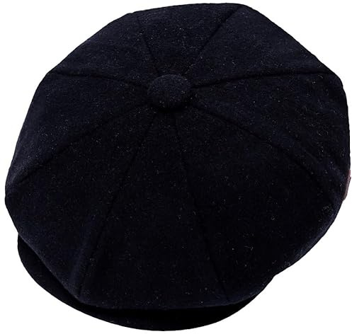 ZRWASKA® Cappelli da uomo in lana UK a 8 pannelli, basco piatto stile Peaky, cappello da baker boy in lana tweed – stile Gatsby, in tessuto di lana Newsboy, per donne, cappello anni 20 Baker, cappello
