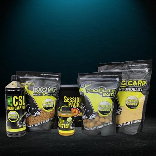 Pro Elite Baits Session Pack Classic | Carp Food | Pack Cebo para Pesca de Peces Grandes | (Pineapple&Scopex)