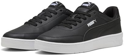 PUMA Unisex Court Classic CLEAN Sneaker, Black Black White, 44 EU