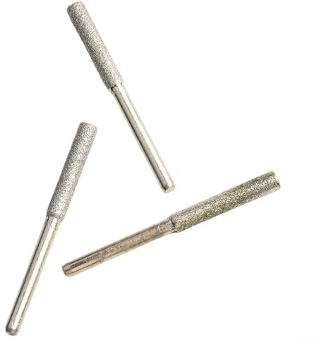 Affilatrice per motosega con ruote placcate in titanio, lunga durata, facile sostituzione, set da 6 pezzi (3 x 4 mm)