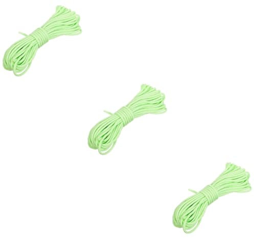 HOMSFOU 3pezzi Corda Luminosa Multi- e Resistente Per Campeggio Escursionismo e Attività All Aperto Corda Per Braccialetti e Attrezzature Da Sopravvivenza