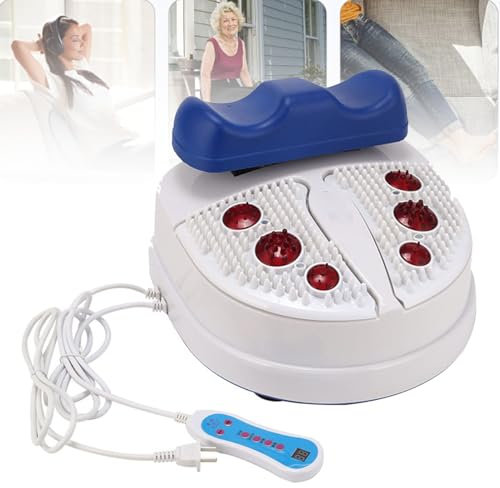 FBJAMZ Máquina masajeadora de pies oscilantes, ejercitador aeróbico pasivo, masajeador linfático de la máquina Chi, para el Ejercicio de agitación del Swing de vitalidad (Blue)