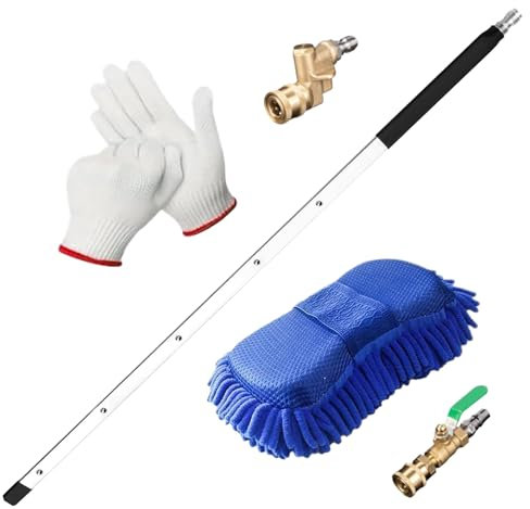 Pistola di pulizia per radiatore, idropulitrice, 60 cm, con punte di ugelli, attacchi rapidi, per riscaldamento auto, grondaie