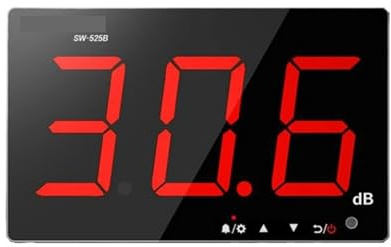 SW-525 Medidor de nivel sonido digital 30-130dB decibelios ruido montado en la pared Detector dB Decibelímetro profesional(SW-525A)
