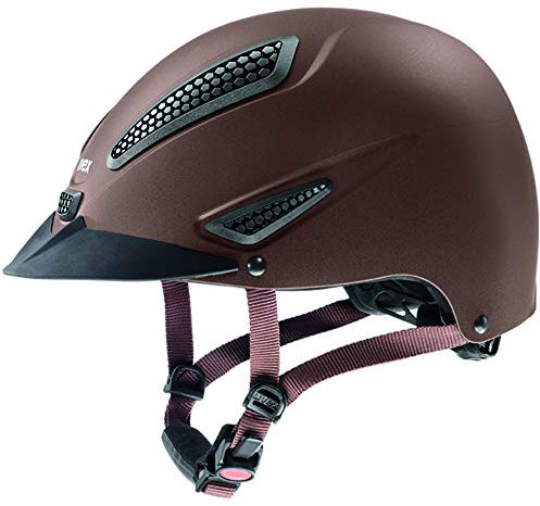 uvex perfexxion II - robuster Reithelm für Damen und Herren - individuelle Größenanpassung - optimale Belüftung - Brown matt - 59-61 cm