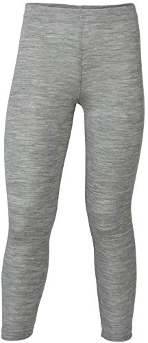 Engel Leggings/Pantaloni Lunghi per Bambini, 70% Lana, 30% Seta (6 Anni, Grigio)