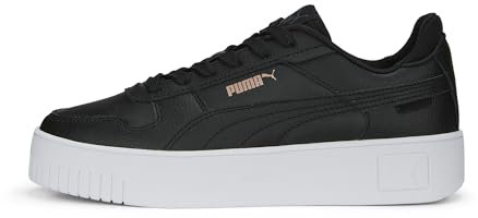 PUMA Damen Carina Street Turnschuhe, Black Rose Gold White Metallic, 35.5 EU