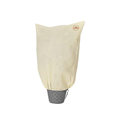 Gardebruk® Kübelpflanzensäcke 60x80 cm 70g/m² Reißverschluss Garten Frostschutzhaube Winterschutz für Pflanzen Pflanzenschutzvlies Beige