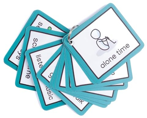 Calming Keyring with visual symbols or visual aids to reduce anger, support anger management, behaviour management, autism, adhd, aspergers, SEND