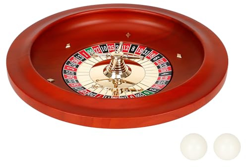 Ygebet Wooden Roulette Wheel, 11 inch Solid Wood Casino Roulette Wheels for Adults, Professional Roulette Board for Home Game Night Party