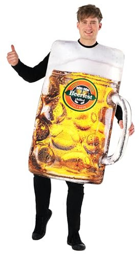 Morph Disfraz Cerveza Adulto, Beer, Tiroles, Oktoberfest Hombre, Cerveza Mujer, Divertido, Carnaval