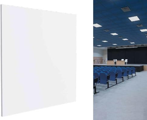 Akifix ITP K44A13 Paneles para falso techo de cartón yeso liso KYRYOS 60 x 60 x 1,25/1,8 m² (5 unidades) Paquete de 5 unidades de apoyo, grosor 12,5 mm