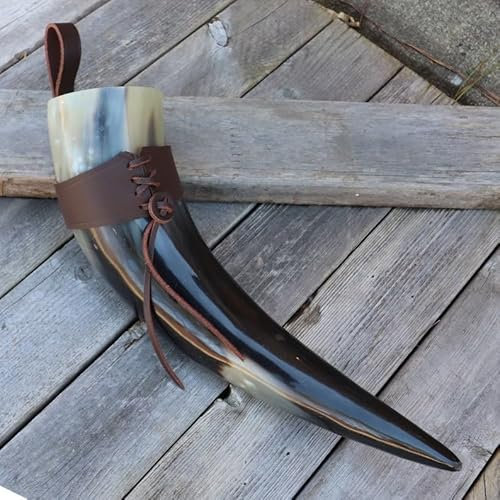 Corno vichingo funzionale norvegese naturale | fondina nera |