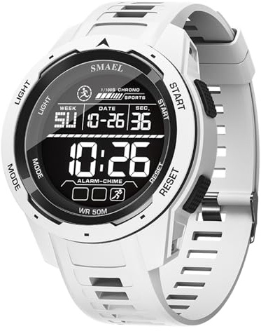 Forrader Reloj digital deportivo para hombre, resistente al agua, gran esfera, reloj de pulsera militar con retroiluminación, alarma, cronómetro, calendario a prueba de golpes, regalo para hombre