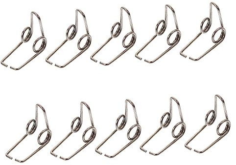 ERINGOGO 10pcs Trumpet Watergate Key Springs for Trumpet Drain Clique Springs Silver Small Accessories for Water Key Replacement