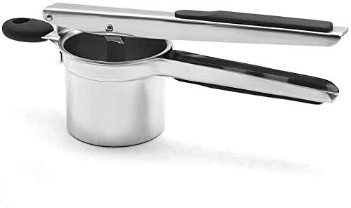 Prensa de patatas profesional de acero inoxidable para alimentos de bebé, verduras, purés, mango antideslizante, 3 opciones de colador