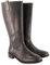 Ulla Popken Damen große Größen Übergrößen Plus Size Lederstiefel, XL-Schaft, Zipper, Weite H schwarz 41 834140100-41
