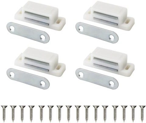 10 set skåp köksmöbler magnetiskt skåp dörrlås stängningar magnethake för skåp (vit)