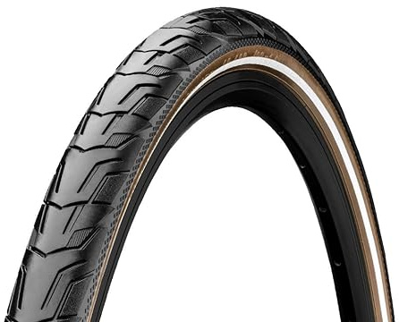 Continental Neumáticos de Ciudad/Trekking y Bicicletas eléctricas Ride City, 28 Inch, 42-622, Negro y marrón