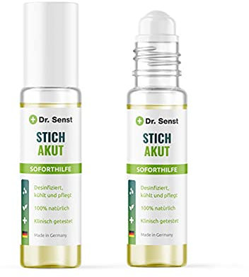 Dr. Senst® Stich Akut Roll-On (2er Pack): 100% natürlich, Dermatologisch getestet, Für bis zu 250 Anwendungen - Kühlt und Pflegt die Haut, Urlaub Must Haves Kinder