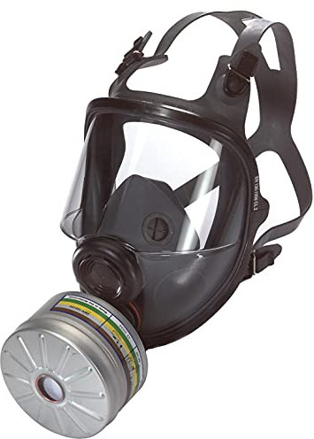 SCHUTZGUT Vollmaske Gasmaske Honeywell mit DIN-Gewinde Rd40 - Klasse 2 gemäß EN136 - Leichte Qualitäts-Schutzmaske (ohne Filter) gegen Chemikalien, Partikel, Aerosolen und bei ABC Gefahr