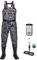 HISEA Neopren-Wathose mit Leopardenmuster, Jagd-Wathose für Damen, mit Stiefeln, wasserdicht, isoliert, Angelhose