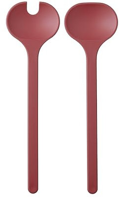 Mepal - Set cubiertos de ensalada Silueta 2 piezas - Aptos para lavavajillas - Cubiertos ensalada - Tenedor y cuchara ensalada - Vivid mauve