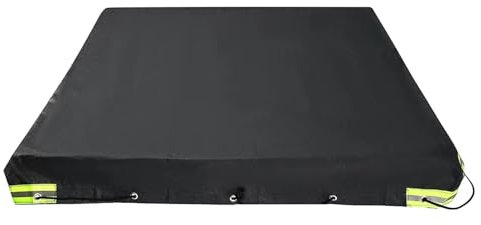 Anhänger Abdeckung Plane, Anhängerplane Flachplane 214x122x13cm, Sonnenschutz Anhänger Abdeckplane Mit Planenseil, Autoanhänger Abdeckplane Für Viele Hänger, 400D Oxford, Schwarz?grau