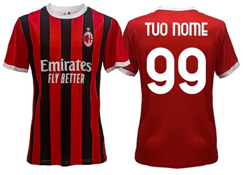 Maglia M I L A N Personalizzata 2025 Ufficiale Sportbaer Home Adulto Ragazzo Bambino Personalizzabile