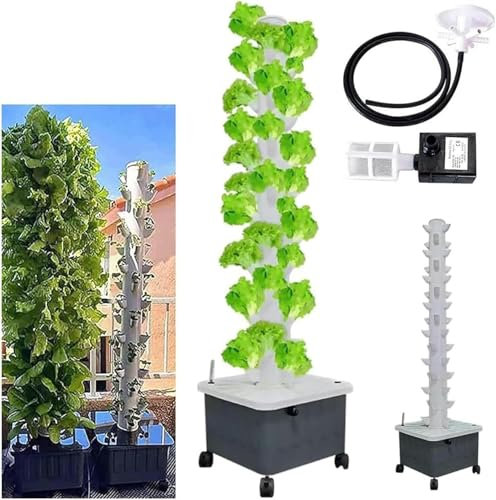 Torre aeroponica da Giardino Verticale con 45 Posizioni di Crescita // 1 Pezzo per Coltivare Erbe, Frutta e Verdura - Regalo per giardinieri