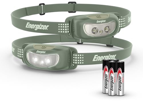 Energizer Universal+ LED Headlamp (2-Pack), IPX4 Water Resistant Headlamps, Bright Head Light for Outdoors, Camping, Running, Storm, Survival LED Light for Emergencies (Batteries Included)