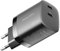 deleyCON Ladegerät USB C (2 Port - 35W Schnellladegerät) USB-C Netzteil für iPhone 16/15/14/13/12/11 iPad Galaxy S25/S24/S23 Pixel Handy PD 3.0 Charger - Schwarz