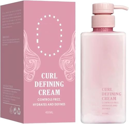 Curl Defining Cream, Hair Curl Defining Cream, Curl Cream for Curly Hair Anti Frizz, Curl Cream for Curly Hair, Anti Frizz, Moisturizing, Smoothing, 450ml