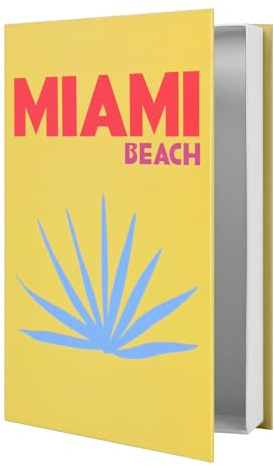 Gwezmxs Faux Livre Boite de Rangement, Decoration D'interieur pour Salon & Table (Jaune)