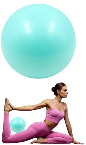 Hibmisy Boule de Pilates petite balle de 25 cm anti-éclatement antidérapante balle de yoga, pour la maison, le fitness, l'entraînement d'équilibre (vert menthe)
