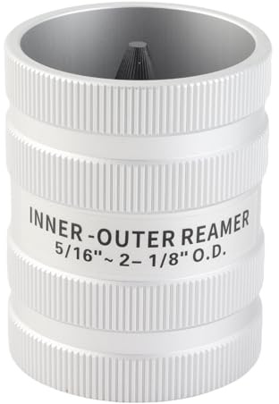 Ebavureur filetée en alliage aluminium pour tubes acier inoxydable 3D PE 50 - Débavurage précis intérieur extérieur, outil ebavurage pvc cuivre pour per tubes (L)