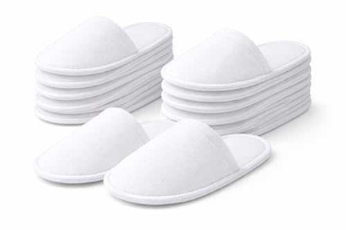 10 Pares Pantuflas unisex hotel, Zapatillas, Spa para Hotel,Zapatillas de Hotel,Estar Por Casa,para Hombre-Mujer,Viaje Hogar Baño Boda,Algodón y poliéster,Antideslizantes. Talla Única 36-44 Acolchadas