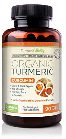 Organic Turmeric Curcumin Capsules Triple Strength with 95% Curcumin - Ginger & Black Pepper for Maximum Absorption – High Strength Supplement 2130mg Serving