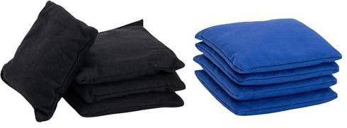 Cornhole Bags – Cornhole Säckchen 2 x 4 Offizielle ACL-lizenziert – 450gr - Cornhole Spiel Outdoor - mehrere Farboptionen (Schwarz/Blau)