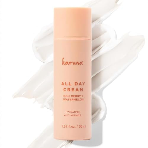 Karuna All Day Hydrating Face Cream - Anti-Aging Gel Moisturizer with Watermelon Extract, Hyaluronic Acid, Goji Berry & Aloe - Lightweight K-Beauty Moisturizer for All Skin Types, 50ml